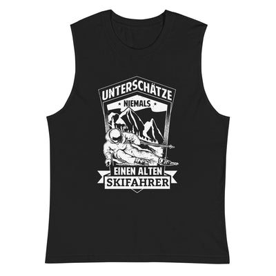 Unterschätze niemals nen alten Skifahrer - Muskelshirt (Unisex) ski Schwarz