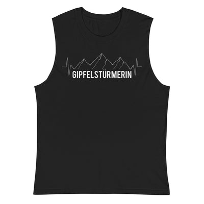 Gipfelstürmerin - Muskelshirt (Unisex) berge klettern wandern Schwarz