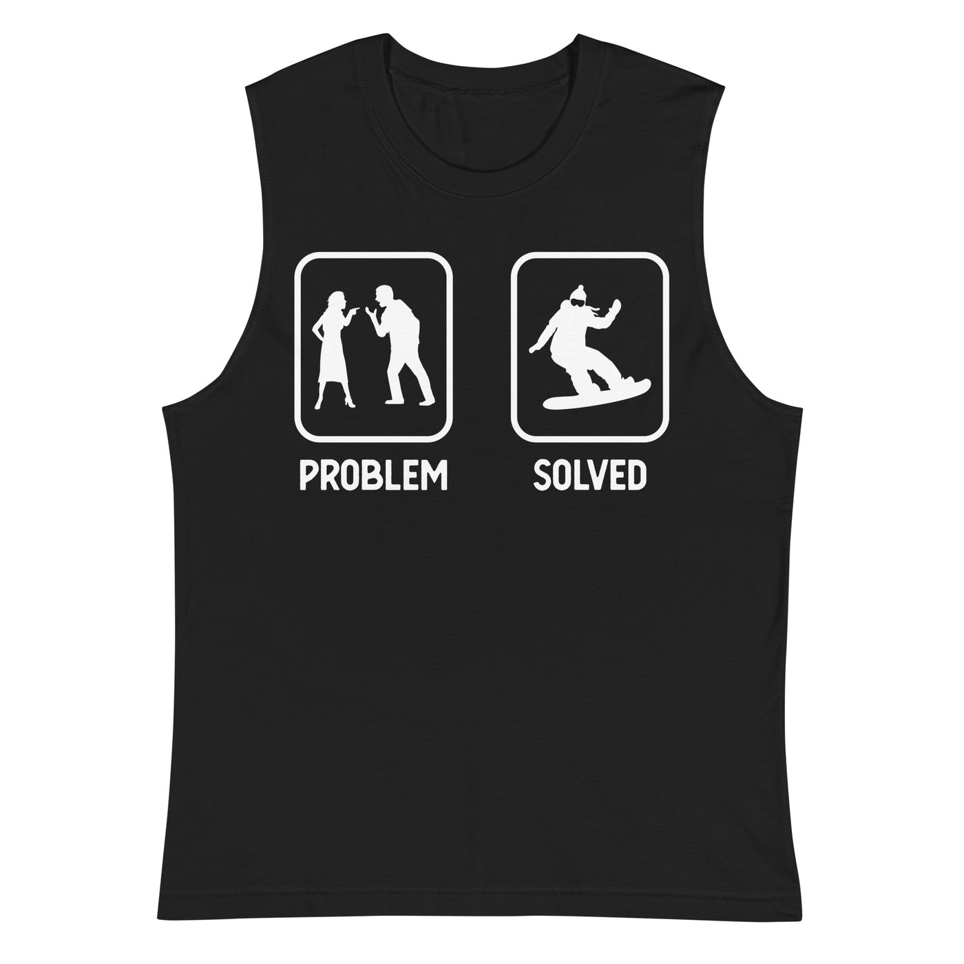 Problem Solved - Frau Snowboarding - Muskelshirt (Unisex) snowboarden xxx yyy zzz 2XL