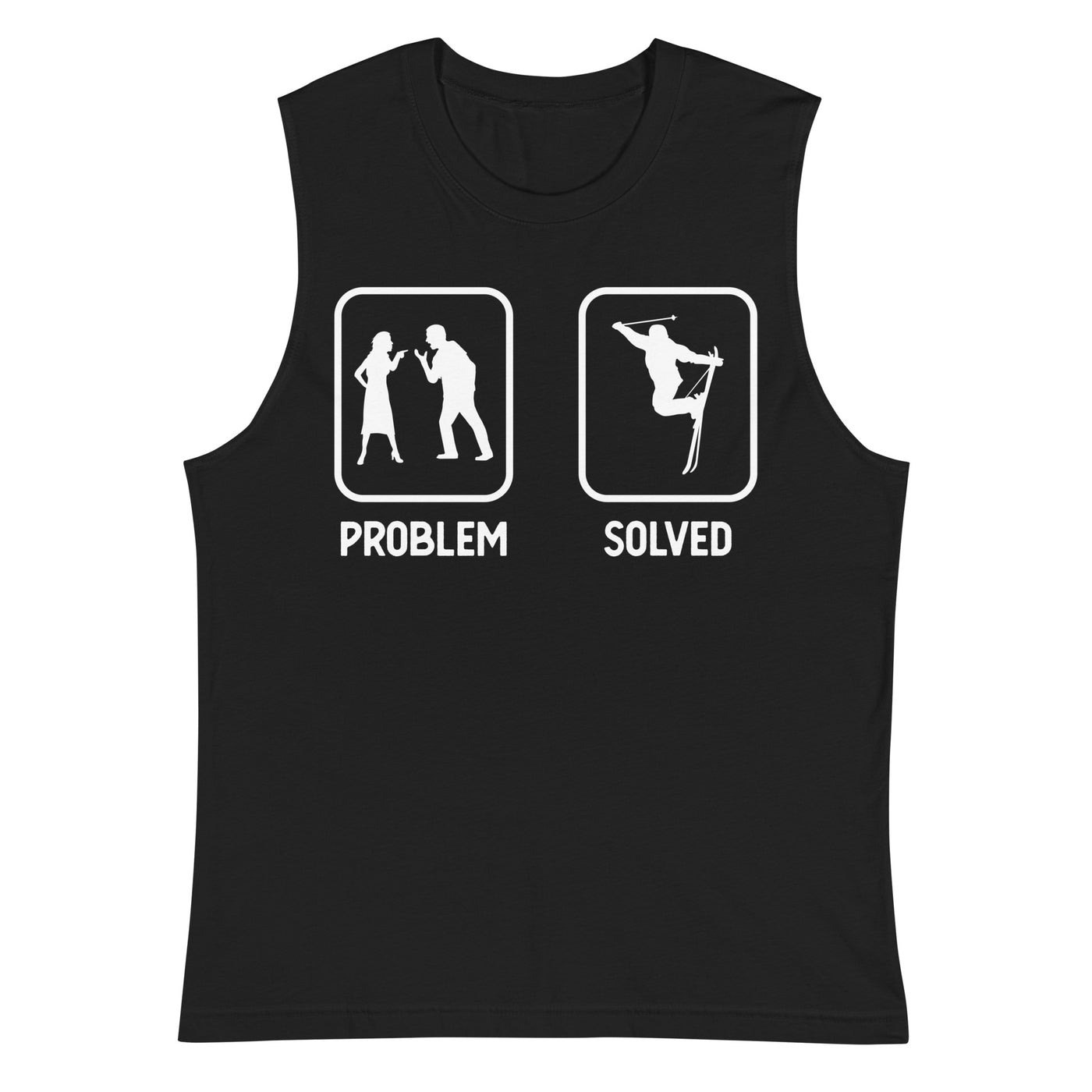 Problem Solved - Mann Skifahren - Muskelshirt (Unisex) klettern ski xxx yyy zzz 2XL