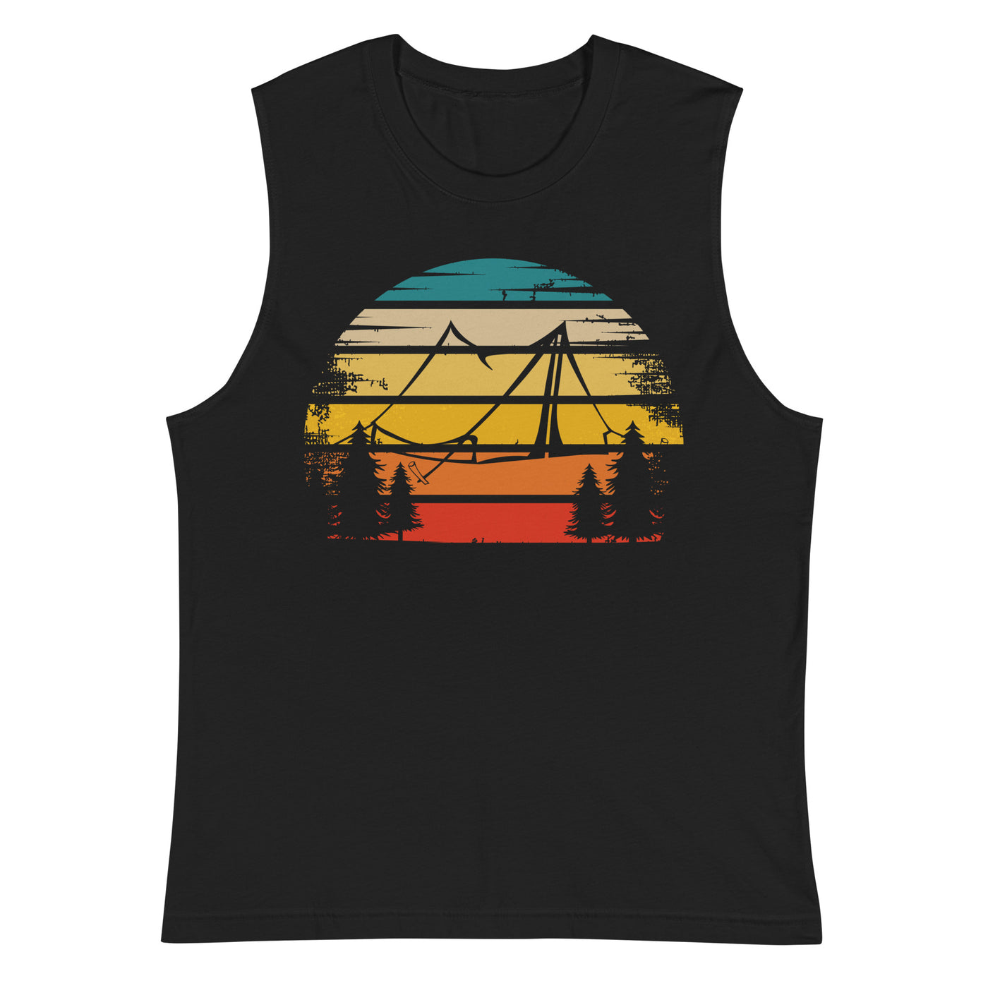 Retro Sonne und Camping - Muskelshirt (Unisex) camping xxx yyy zzz 2XL