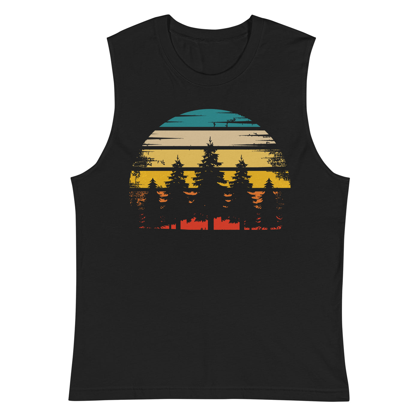 Retro Sonne und Bäume - Muskelshirt (Unisex) camping xxx yyy zzz 2XL