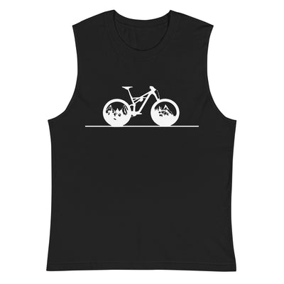 Gerade Linie - Berge - Radfahren - Muskelshirt (Unisex) fahrrad xxx yyy zzz 2XL