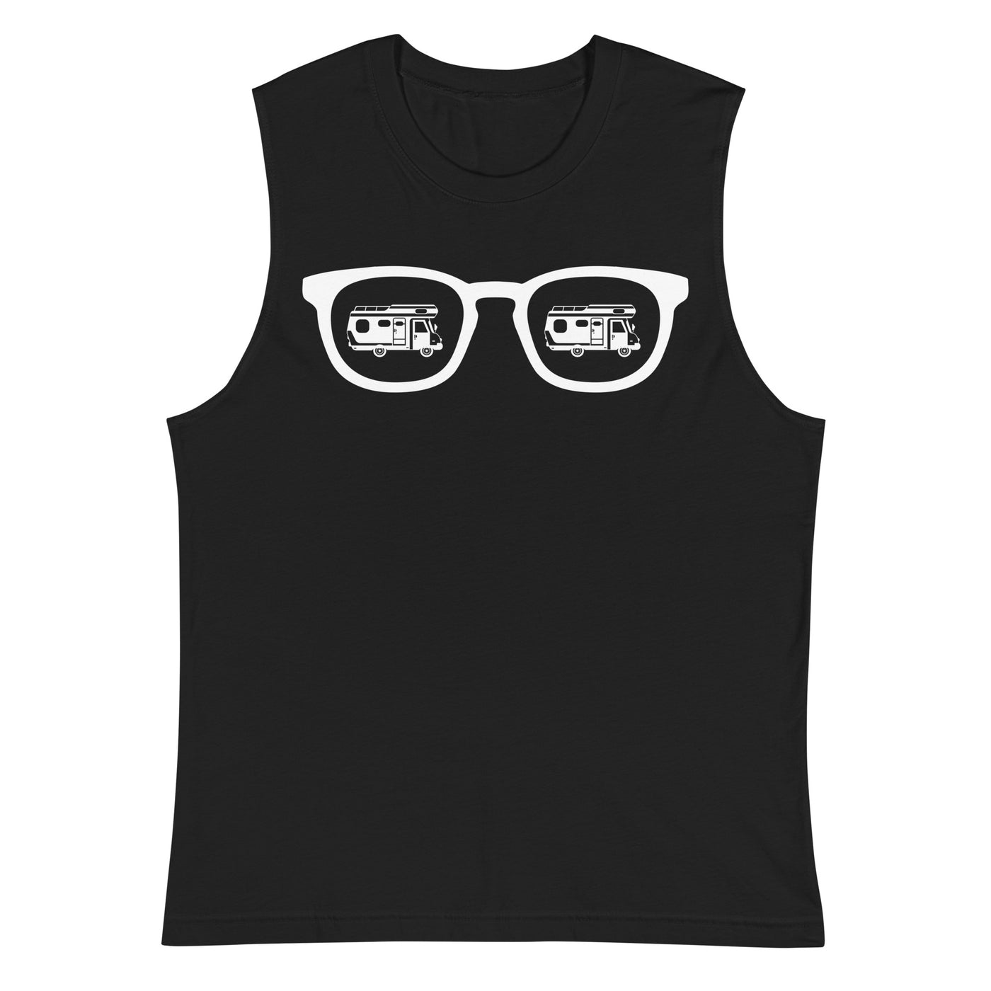 Sonnenbrille und Camping - Muskelshirt (Unisex) camping xxx yyy zzz 2XL