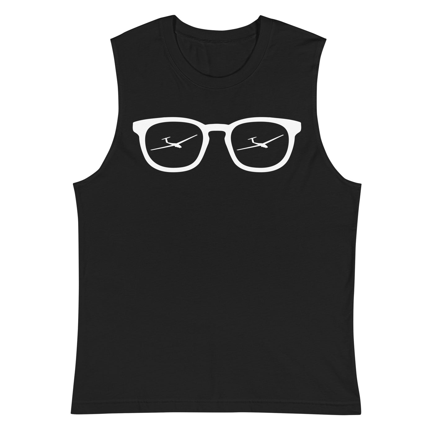 Sonnenbrille und Segelflugzeug - Muskelshirt (Unisex) berge xxx yyy zzz 2XL