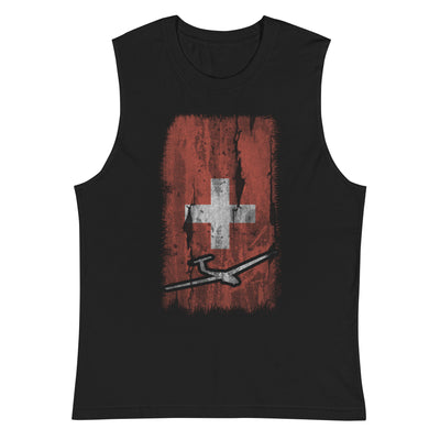 Schweizer Flagge und Segelflugzeug - Muskelshirt (Unisex) berge xxx yyy zzz 2XL