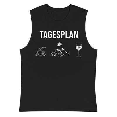 Tagesplan Kaffee, Snowboarden und Wein - - Unisex Muscle Shirt | Bella + Canvas 3483 snowboarden xxx yyy zzz 2XL