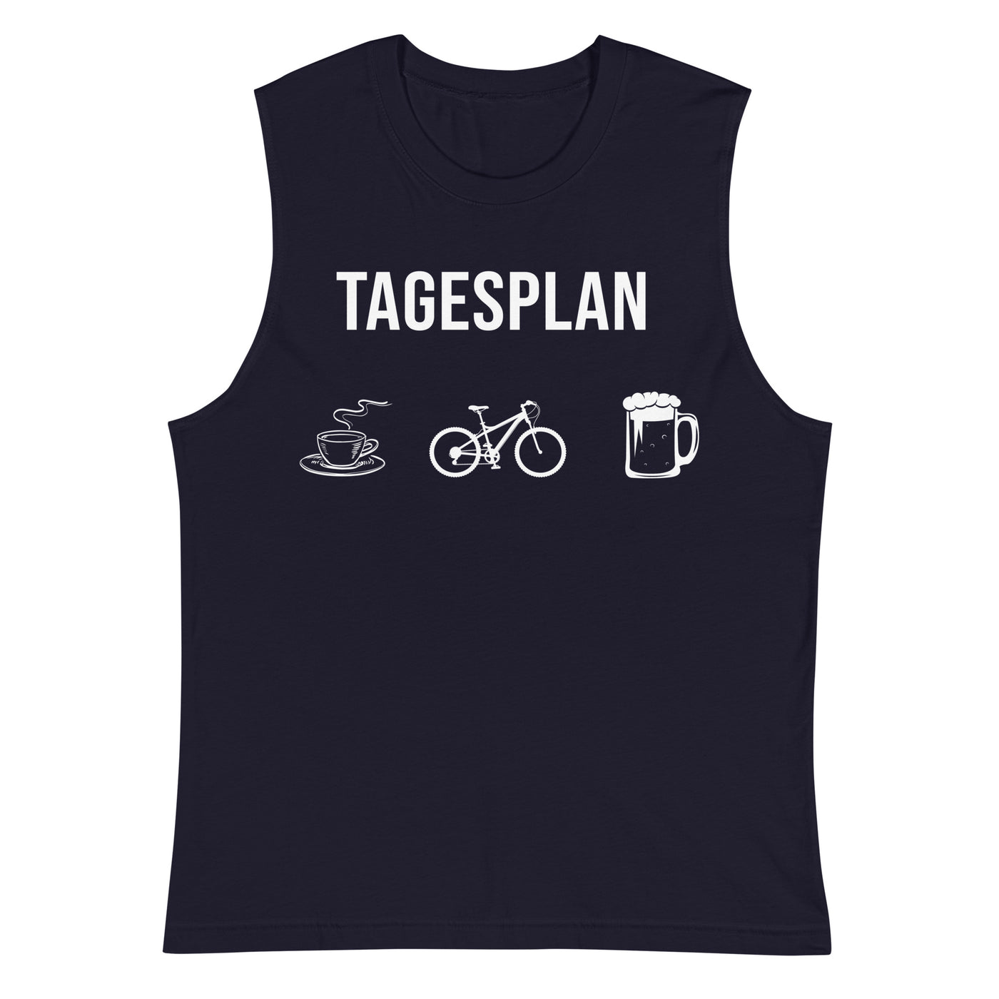 Tagesplan Kaffee, Fahrrad und Bier - Muskelshirt (Unisex) fahrrad mountainbike