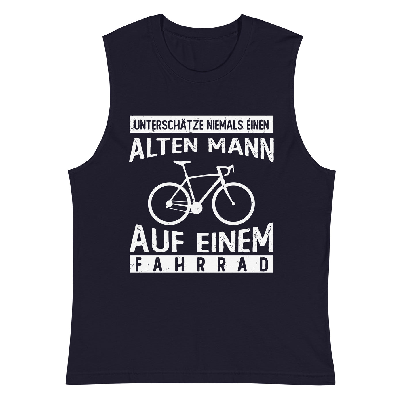 Alter Mann auf einem Fahrrad - Muskelshirt (Unisex) fahrrad