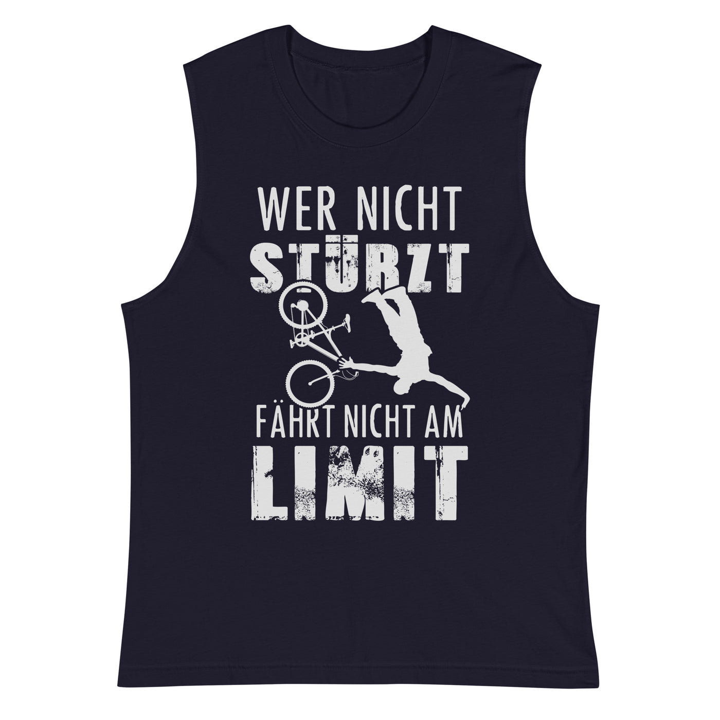 Wer nicht stürzt - fährt nicht am Limit - Muskelshirt (Unisex) mountainbike