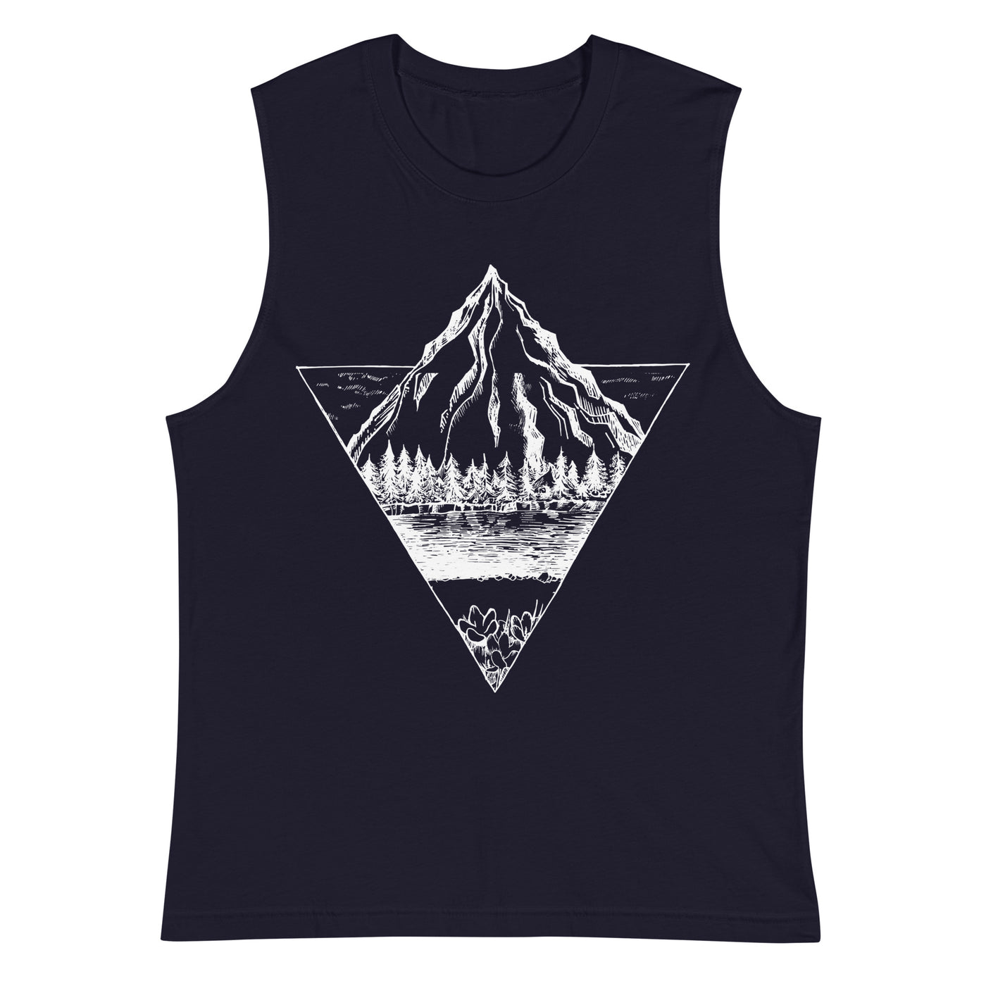 Berg - Geometrisch - Muskelshirt (Unisex) berge wandern