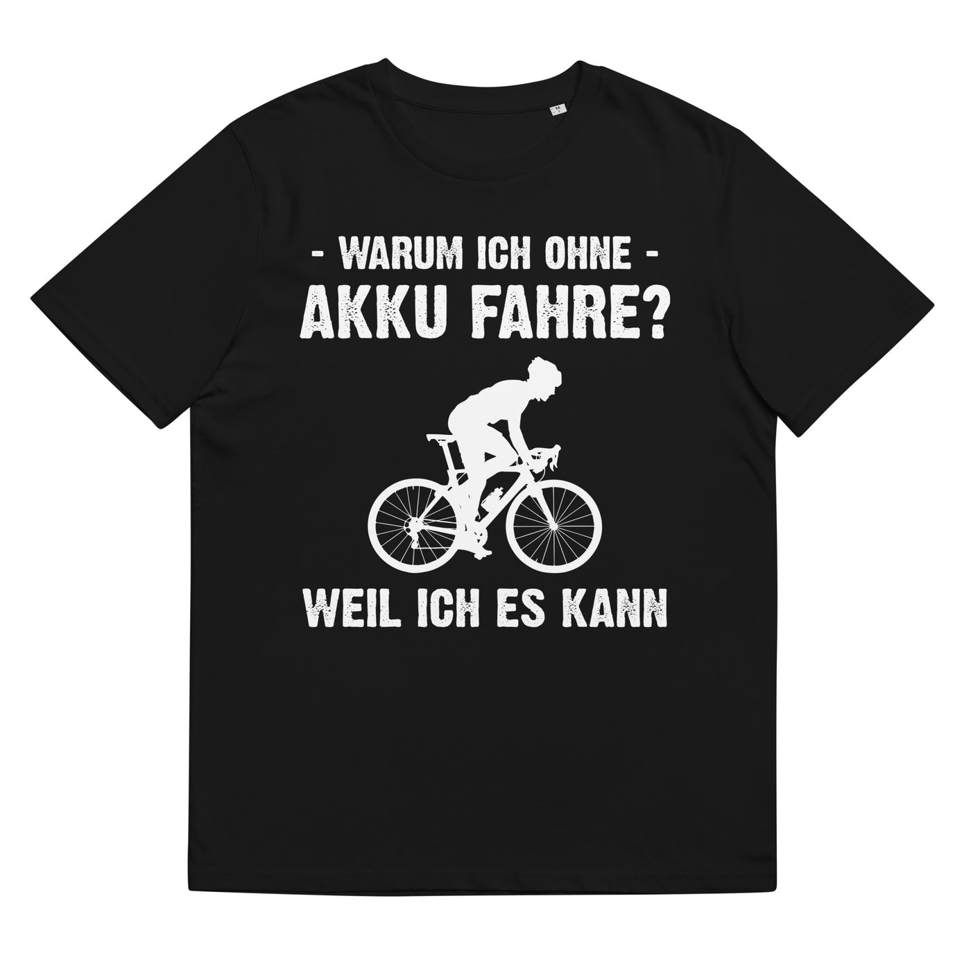 Warum Ich Ohne Akku Fahre Weil Ich Es Kann 2 - Herren Premium Organic T-Shirt fahrrad Schwarz