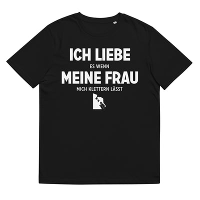 Ich Liebe Es Wenn Meine Frau Mich Klettern Lasst - Herren Premium Organic T-Shirt klettern xxx yyy zzz Black