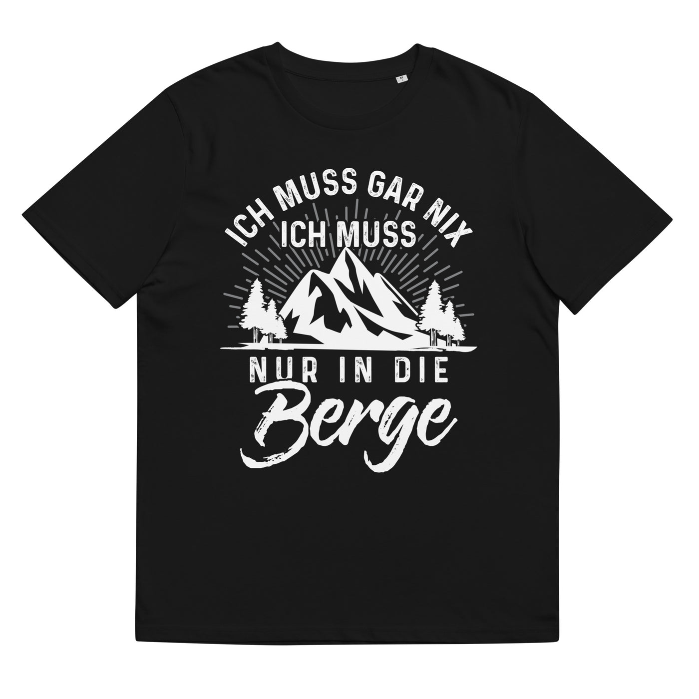 Ich muss nur in die Berge - Herren Premium Organic T-Shirt berge wandern xxx yyy zzz Black