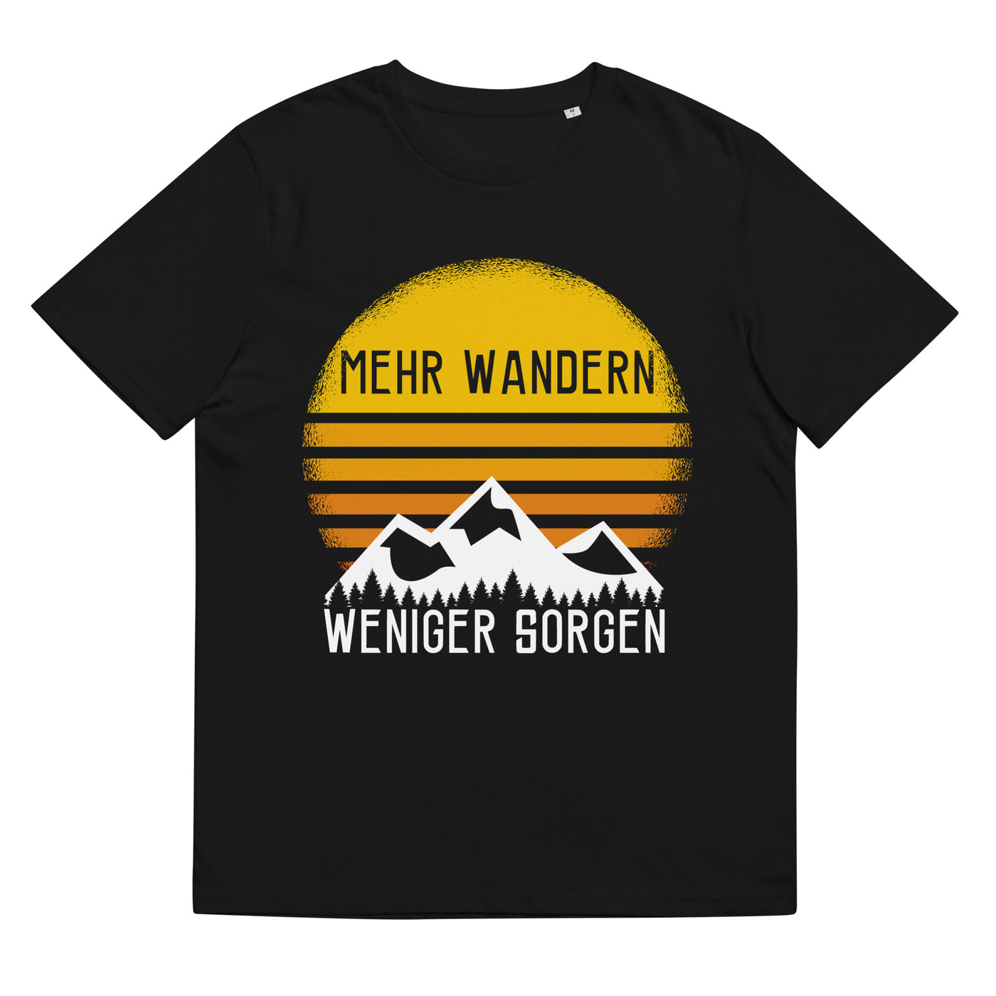 Mehr Wandern weniger Sorgen - Herren Premium Organic T-Shirt wandern xxx yyy zzz Black