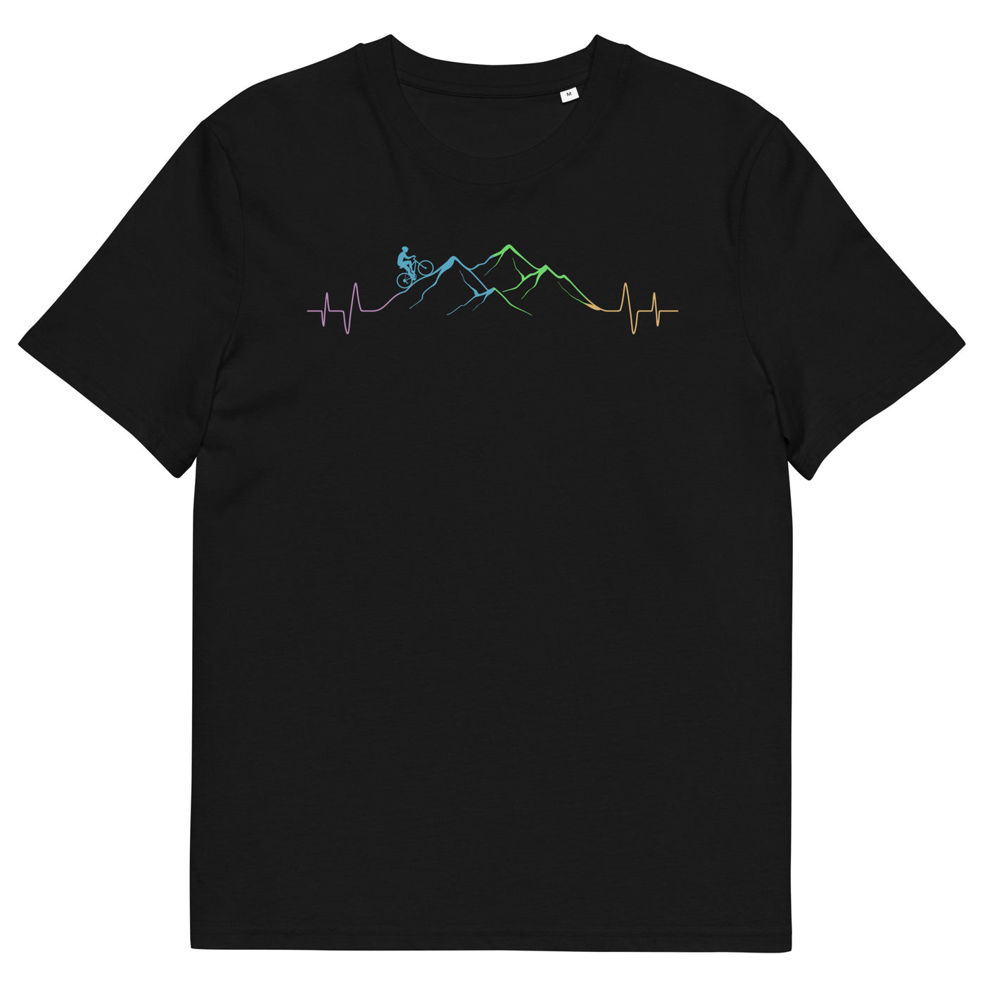 Mountainbiker auf Berg - (M) - Herren Premium Organic T-Shirt xxx yyy zzz Black