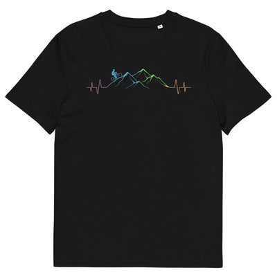 Mountainbiker auf Berg - (M) - Herren Premium Organic T-Shirt xxx yyy zzz Black