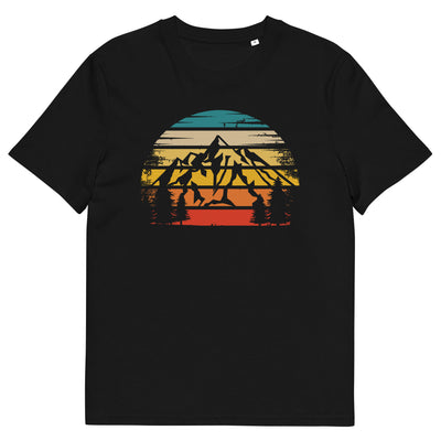 Retro Sonne und Berge - Herren Premium Organic T-Shirt berge xxx yyy zzz Black