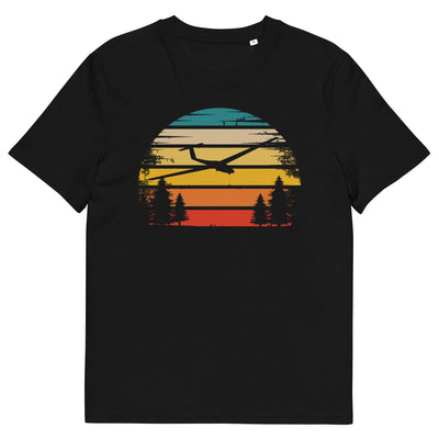 Retro Sonne und Segelflugzeug - Herren Premium Organic T-Shirt berge xxx yyy zzz Black