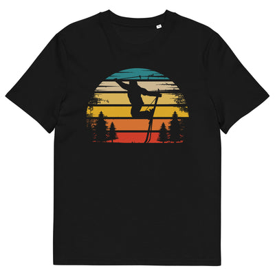 Retro Sonne und Skifahren - Herren Premium Organic T-Shirt klettern ski xxx yyy zzz Black