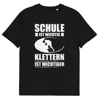 Schule Ist Wichtig Klettern Ist Wichtiger - Herren Premium Organic T-Shirt klettern xxx yyy zzz Black