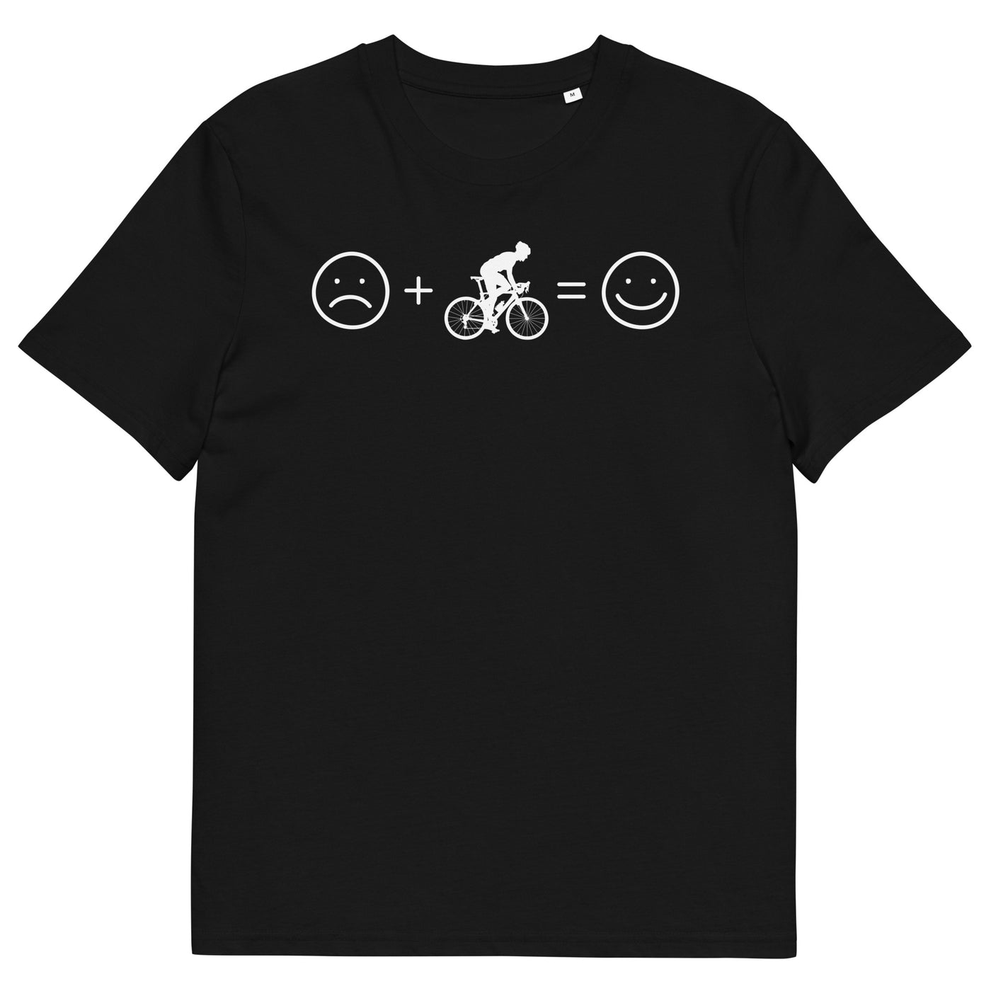 Lächelndes Gesicht und Radfahren - Herren Premium Organic T-Shirt fahrrad xxx yyy zzz Black