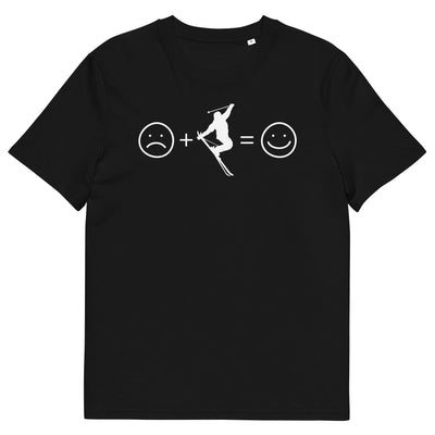 Lächelndes Gesicht und Skifahren - Herren Premium Organic T-Shirt klettern ski xxx yyy zzz Black