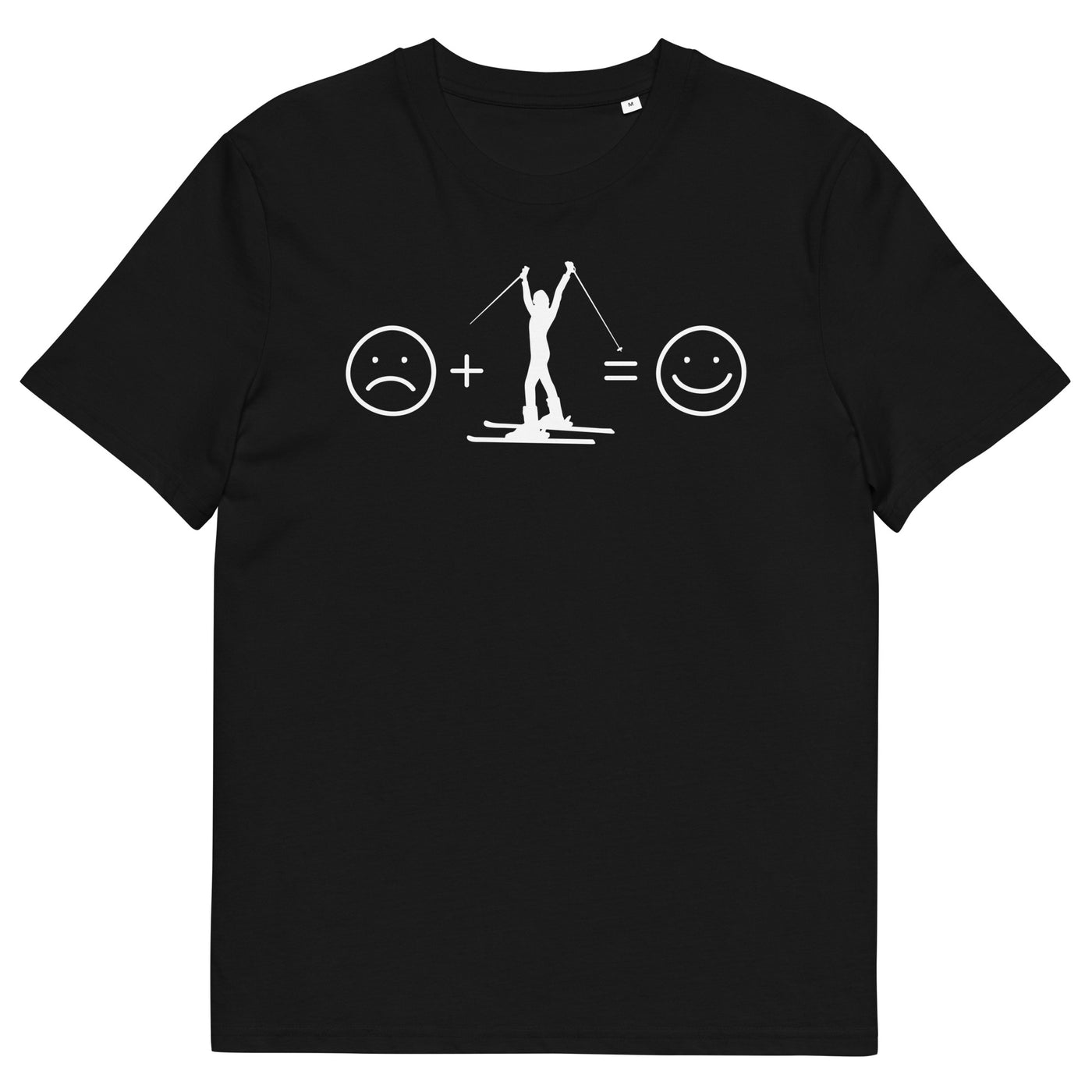 Lächelndes Gesicht und Skifahren - Herren Premium Organic T-Shirt klettern ski xxx yyy zzz Black