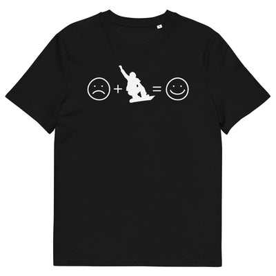 Lächelndes Gesicht und Snowboarding - Herren Premium Organic T-Shirt snowboarden xxx yyy zzz Black