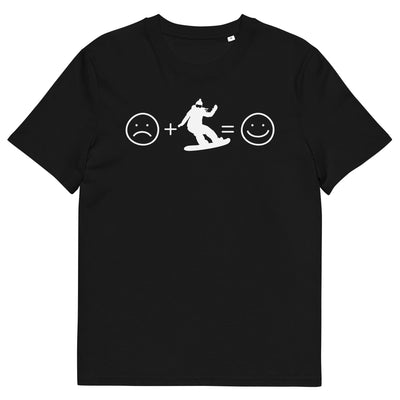 Lächelndes Gesicht und Snowboarding - Herren Premium Organic T-Shirt snowboarden xxx yyy zzz Black