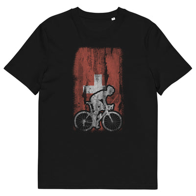 Schweizer Flagge 1 und Radfahren - Herren Premium Organic T-Shirt fahrrad xxx yyy zzz Black