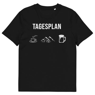 Tagesplan Kaffee, Berge und Bier - Herren Premium Organic T-Shirt berge wandern xxx yyy zzz Black