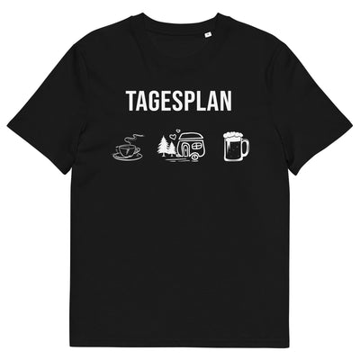 Tagesplan Kaffee, Camping und Bier - Herren Premium Organic T-Shirt camping xxx yyy zzz Black