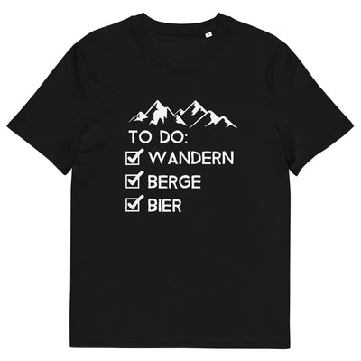 To Do Liste - Wandern, Berge, Bier - Herren Premium Organic T-Shirt wandern xxx yyy zzz Black