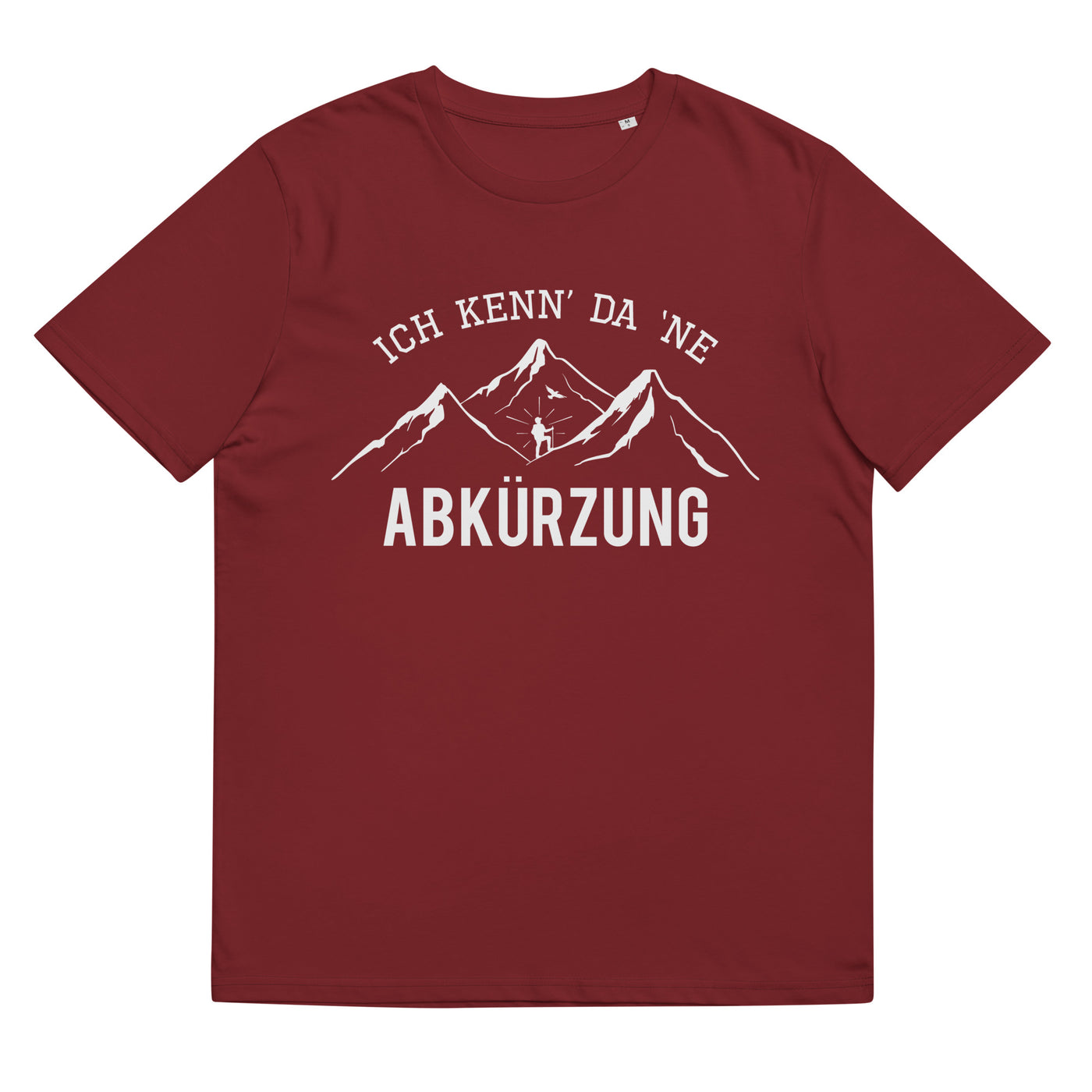 Ich Kenne Da Ne Abkürzung - Herren Premium Organic T-Shirt berge wandern Weinrot