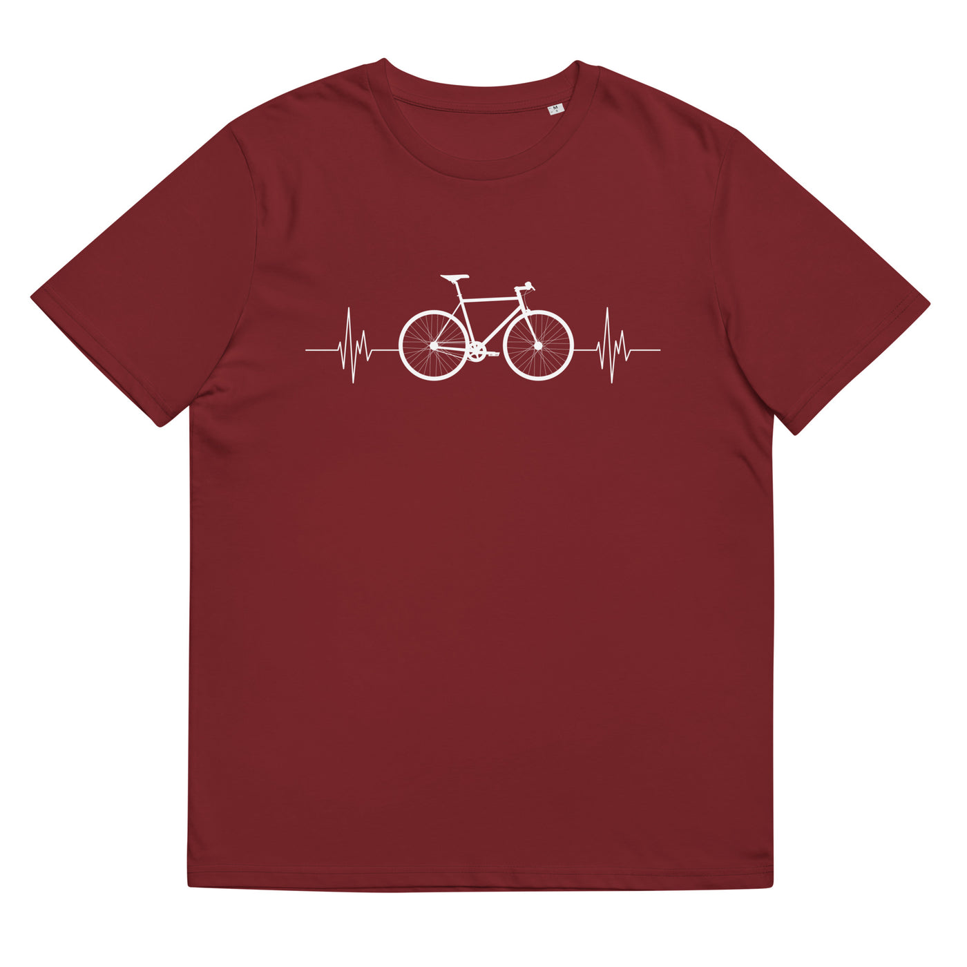 Fahrrad Herzschlag - Herren Premium Organic T-Shirt fahrrad mountainbike Weinrot