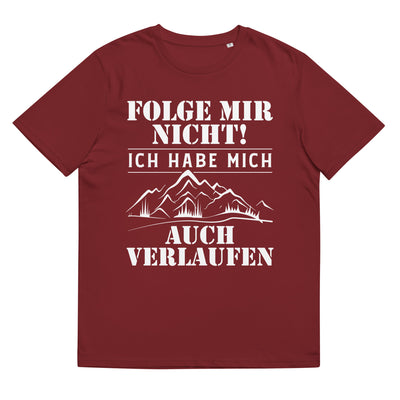 Folge Mir Nicht - Herren Premium Organic T-Shirt wandern Weinrot