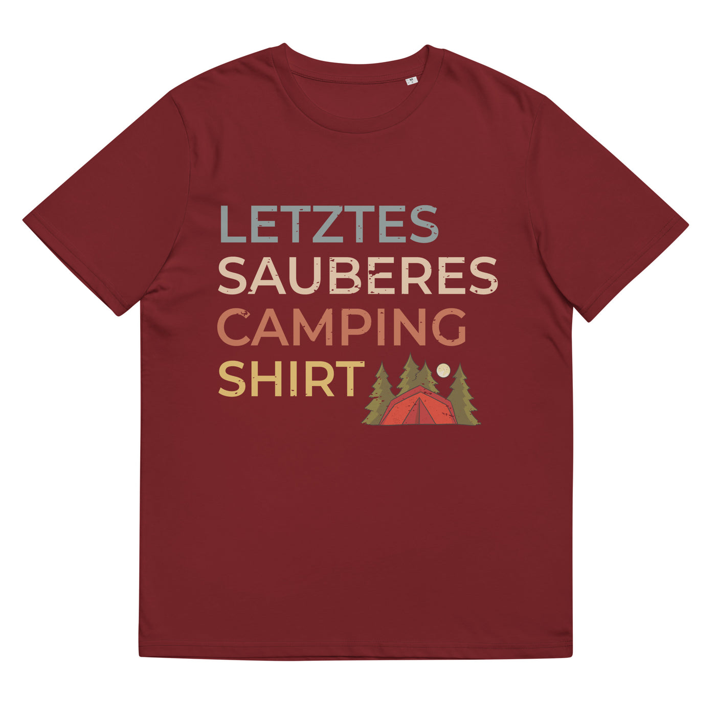 Letztes Sauberes Camping Shirt - Herren Premium Organic T-Shirt camping Weinrot