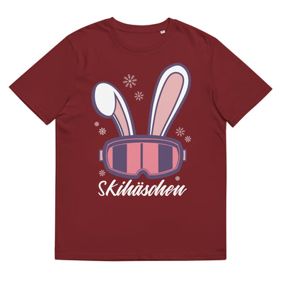 Skihäschen - (S.K) - Herren Premium Organic T-Shirt klettern Weinrot