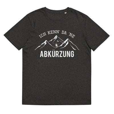 Ich kenne da ne Abkürzung - Herren Premium Organic T-Shirt berge wandern xxx yyy zzz Dark Heather Grey