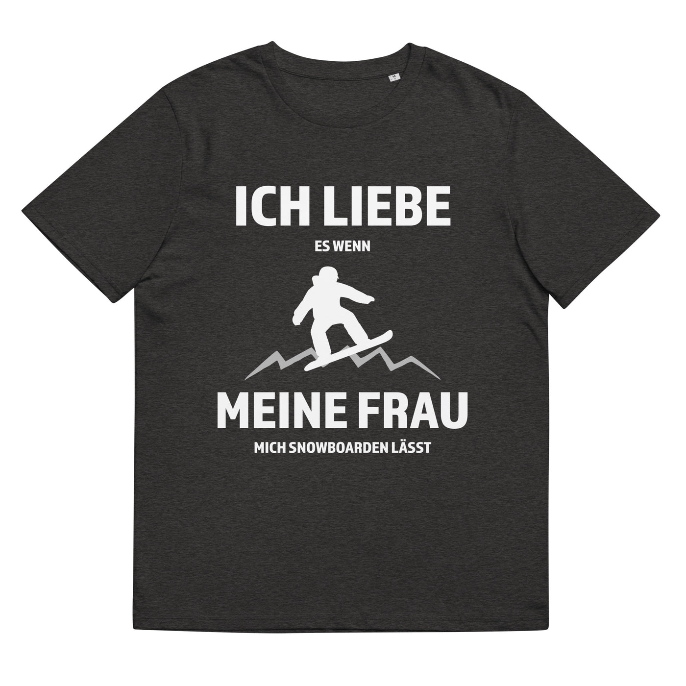 Ich liebe meine Frau - Snowboarden - Herren Premium Organic T-Shirt snowboarden xxx yyy zzz Dark Heather Grey