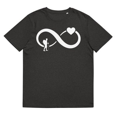 Infinity Heart and Hiking - Herren Premium Organic T-Shirt wandern xxx yyy zzz Dark Heather Grey