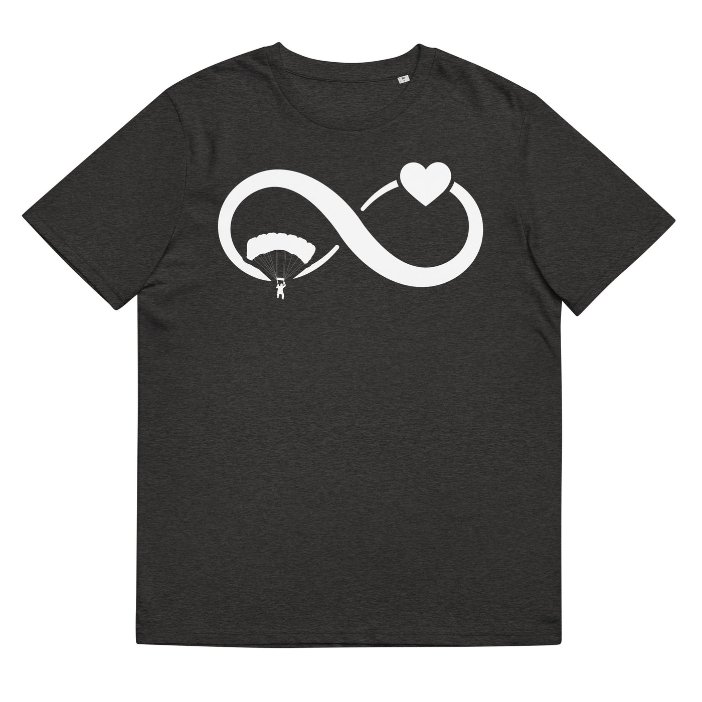 Infinity Heart and Paragliding - Herren Premium Organic T-Shirt berge xxx yyy zzz Dark Heather Grey