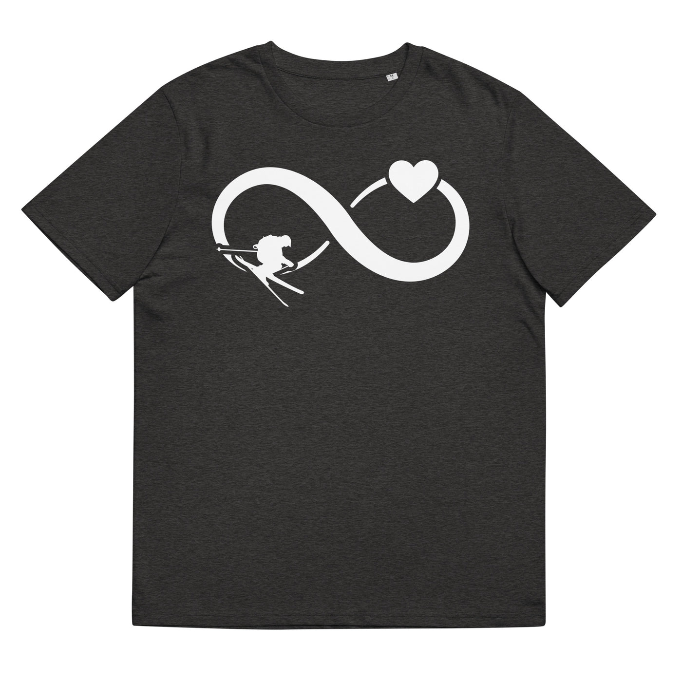 Infinity Heart and Skiing - Herren Premium Organic T-Shirt klettern ski xxx yyy zzz Dark Heather Grey