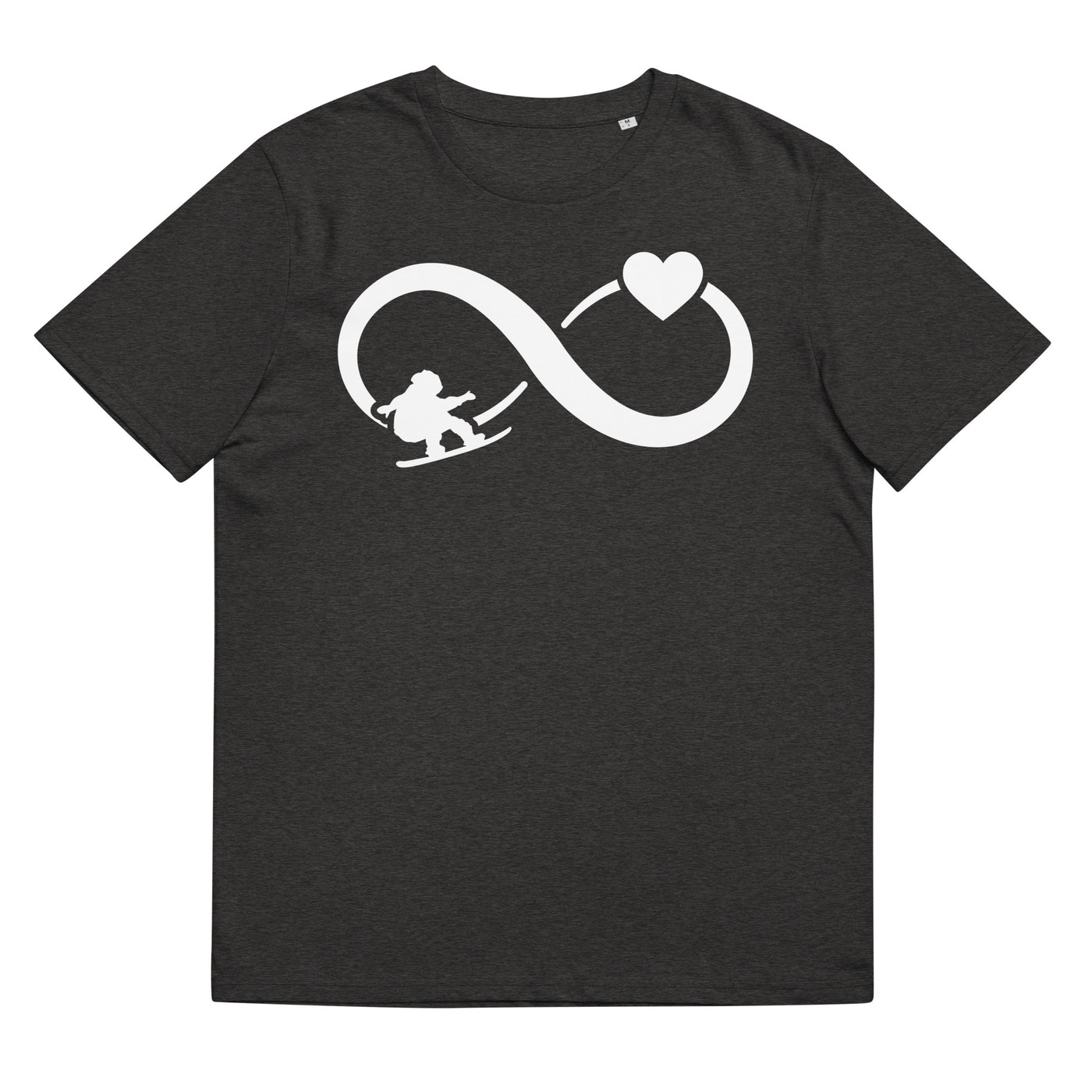 Infinity Heart and Snowboarding - Herren Premium Organic T-Shirt snowboarden xxx yyy zzz Dark Heather Grey