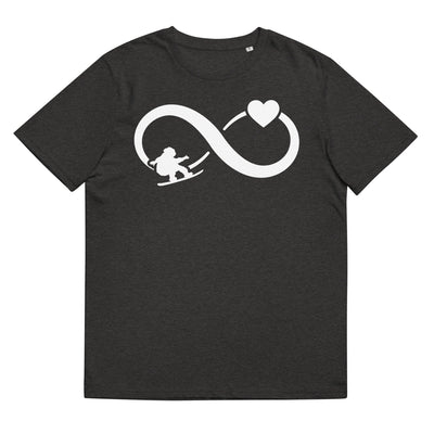 Infinity Heart and Snowboarding - Herren Premium Organic T-Shirt snowboarden xxx yyy zzz Dark Heather Grey