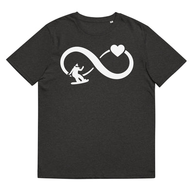 Infinity Heart and Snowboarding 1 - Herren Premium Organic T-Shirt snowboarden xxx yyy zzz Dark Heather Grey