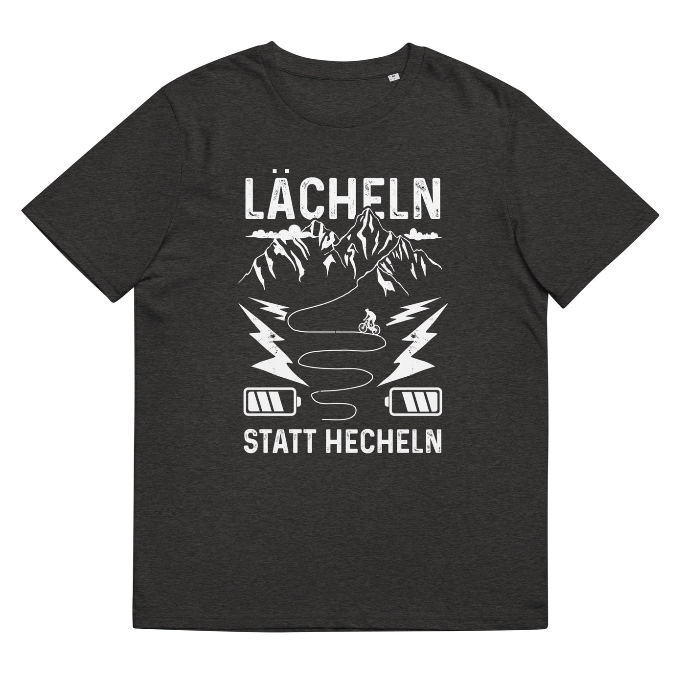 Lächeln statt hecheln - Herren Premium Organic T-Shirt e-bike xxx yyy zzz Dark Heather Grey