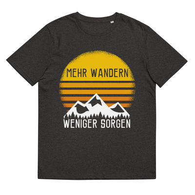 Mehr Wandern weniger Sorgen - Herren Premium Organic T-Shirt wandern xxx yyy zzz Dark Heather Grey