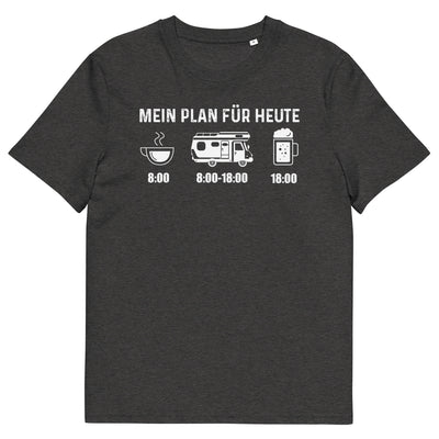 Mein Plan Für Heute - Herren Premium Organic T-Shirt camping xxx yyy zzz Dark Heather Grey